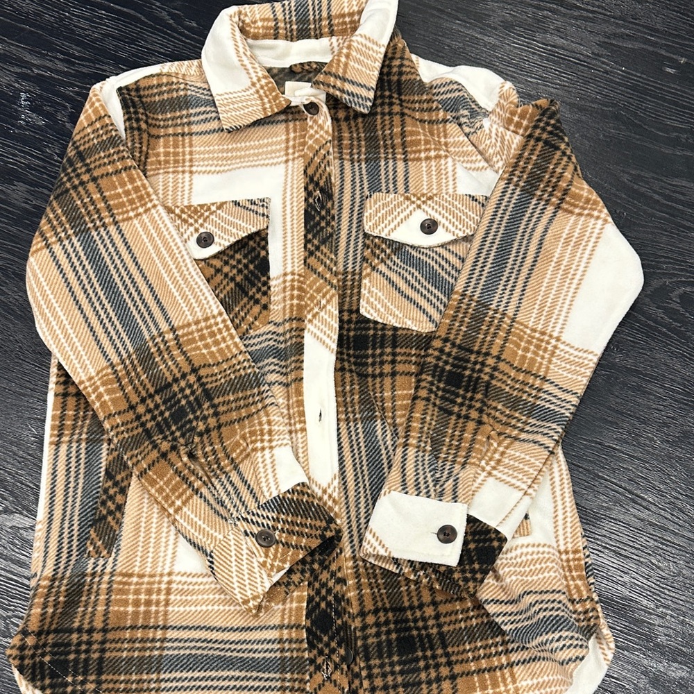 Thread & Supply Plaid Jacket in Tan and Black